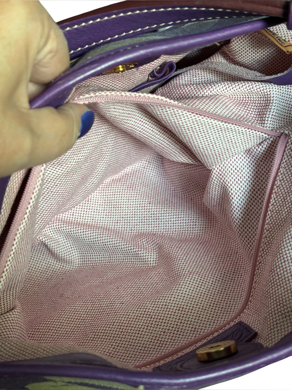 Dooney & Bourke Large Purple Hobo Bag - Picture 5 of 12